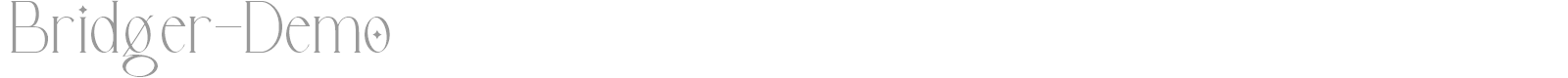 Bridger font preview